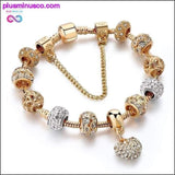 Plus Minus Co Crystal Heart Charm Bracelets&Bangles Gold Bracelets For, view 6
