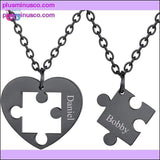 Plus Minus Co Customized Couple /Best Friends Necklace Set of 2 Stainless, view 4