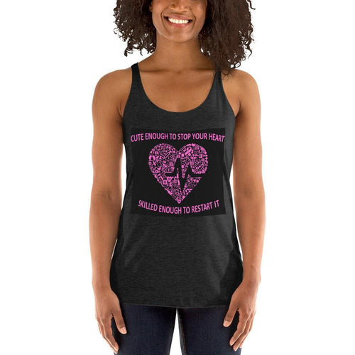 Plus Minus Co Cute enough to Stop your heart Nurse Tee/ Racerback Tank at Plusminusco || On Sale Now,Nurse Shirt, Nursing School T Shirt, Nursing School