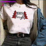 Plus Minus Co Cute, Funny Christmas Truck with Trees Graphic T-shirt for, view 3