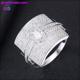 Plus Minus Co Design Luxury Statement Stackable Zirconia Ring For Women Wedding, view 2