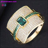Plus Minus Co Design Luxury Statement Stackable Zirconia Ring For Women Wedding, view 3