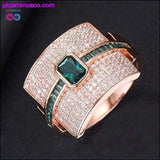 Plus Minus Co Design Luxury Statement Stackable Zirconia Ring For Women Wedding, view 4
