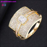 Plus Minus Co Design Luxury Statement Stackable Zirconia Ring For Women Wedding, view 5