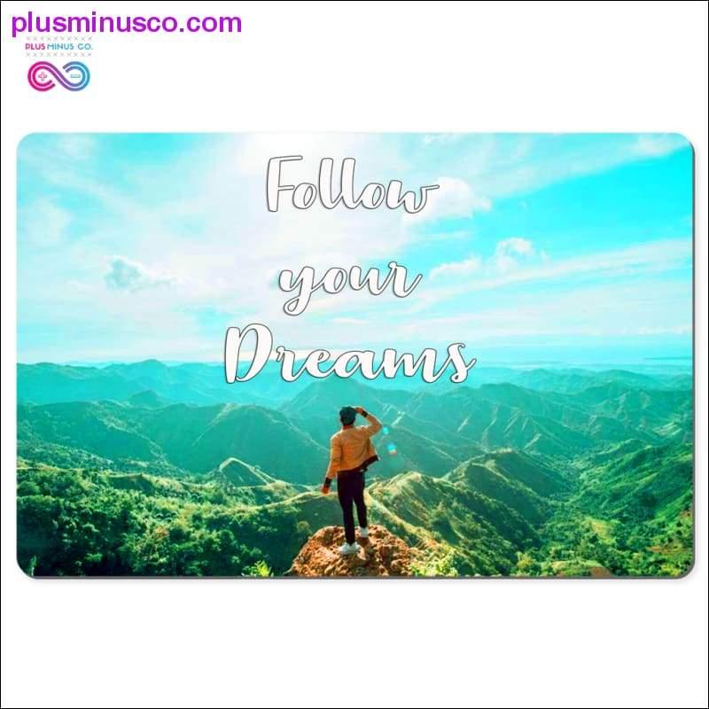 Plus Minus Co Follow your Dreams Desk Mats 12x18