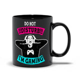 Plus Minus Co Do Not Disturb I'm Gaming Black Mugs, Funny Gamer Video Games Boys Teens Mug, Do Not Disturb I'm Gaming Ceramic Mug, Funny Gamer Mug Gift,, view 2