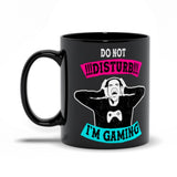 Plus Minus Co Do Not Disturb I'm Gaming Black Mugs, Funny Gamer Video Games Boys Teens Mug, Do Not Disturb I'm Gaming Ceramic Mug, Funny Gamer Mug Gift,, view 5
