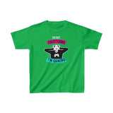 Plus Minus Co Do not disturb, I'm gaming Kids Heavy Cotton Tee, Gamer, Gaming Kids Tee, view 6