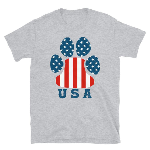 Plus Minus Co dog paw usa flag