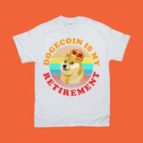 Plus Minus Co Dogecoin Is My Retirement | 7 Colors Dots | Retro Sunset| Funny Doge Coin Crypto Tee,Memecoin Shiba Inu Dog Cryptocurrency, Dogecoin To Moon, view 5