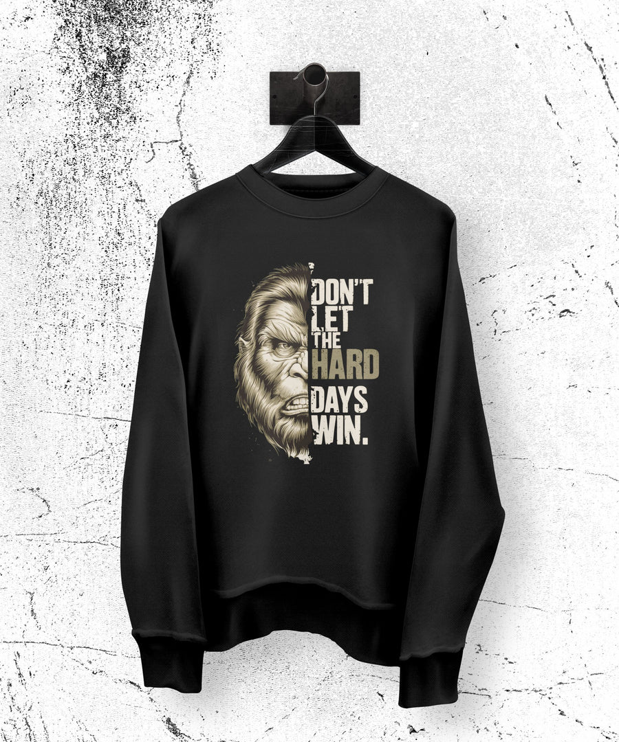 Plus Minus Co Don't Let the Hard Days Win T-Shirt Inspirational Quote Tee for Motivation