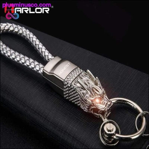 Plus Minus Co Dragon Head Model Weave Keychain Key Holder Zinc Alloy
