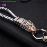 Plus Minus Co Dragon Head Model Weave Keychain Key Holder Zinc Alloy, view 3