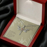 Plus Minus Co Dragonfly Necklace Pendant | Spiritual Meaning Gift for Daughter, Woman Jewelry | Silver Warrior Necklace Items | Large Libelle Items Gifts, view 6