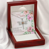 Plus Minus Co Dragonfly Pendant Necklace for Sister, Sister Necklace,, view 5