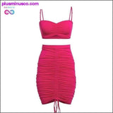 Plus Minus Co Drawstring sexy party bodycon dress Women backless black, view 6