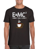 Plus Minus Co E=MC² Energy = Milk x Coffee T-Shirt | Funny Science Coffee Lover Tee | Unisex Crewneck Graphic Shirt, view 4