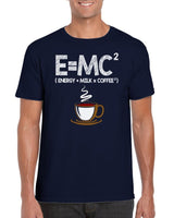 Plus Minus Co E=MC² Energy = Milk x Coffee T-Shirt | Funny Science Coffee Lover Tee | Unisex Crewneck Graphic Shirt, view 6