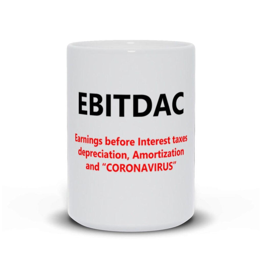 Plus Minus Co EBITDAC Mug, EBITDAC After Corona Accountant Gift Mugs, Accounting Humor, Funny Accounting Mug
