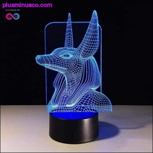 Plus Minus Co Egypt Anubis 3D Illusion Lamp