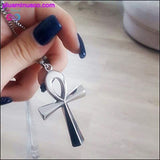 Plus Minus Co Egyptian Ankh Necklace Pendant, view 2