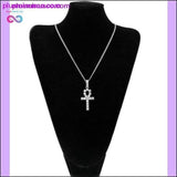 Plus Minus Co Egyptian Ankh Pendant Necklace Gold & Silver Color, view 5