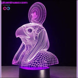 Plus Minus Co Egyptian Art 3D LED Night Light Illusion Color Lamp, view 2