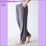 Plus Minus Co Elastic Waist Modal Tai Chi Yoga Loose Baggy Harem Pants Men, view 2