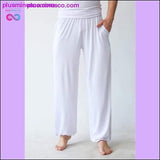 Plus Minus Co Elastic Waist Modal Tai Chi Yoga Loose Baggy Harem Pants Men, view 3