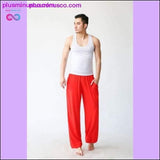 Plus Minus Co Elastic Waist Modal Tai Chi Yoga Loose Baggy Harem Pants Men, view 6