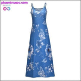 Plus Minus Co Elegant Women Boho Dress Vintage Floral Sleeveless Holiday, view 2