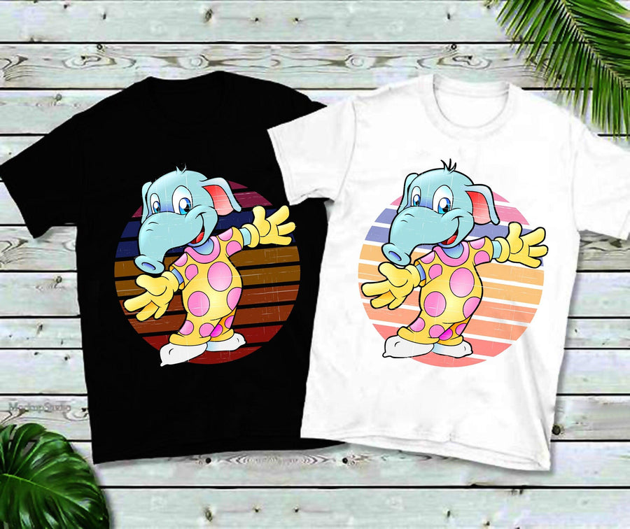 Plus Minus Co Elephant In Pjs Beach Colors | Kid's Shirt, Sleepover Party Shirt