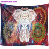 Plus Minus Co Elephant Tapestry Psychedelic Galaxy Starry Indian Mandala, view 4