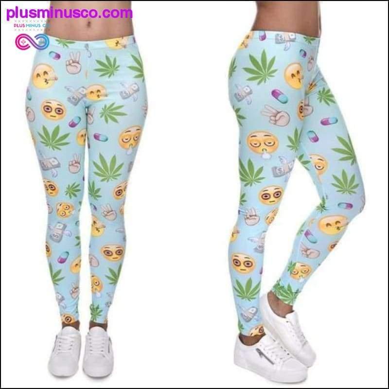 Plus Minus Co Emoji Printed Leggings