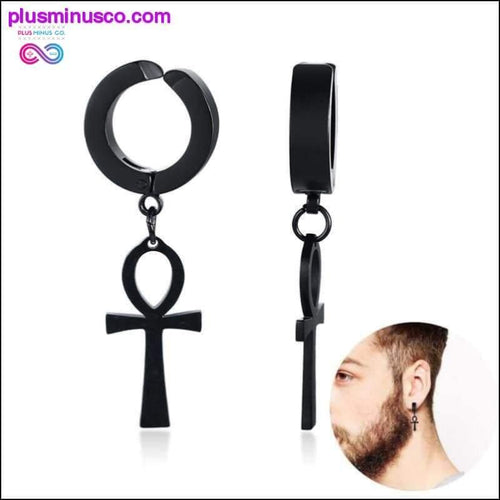 Plus Minus Co Eternal Cross Egypt Cleopatra Ankh Queen Ankara Earrings for