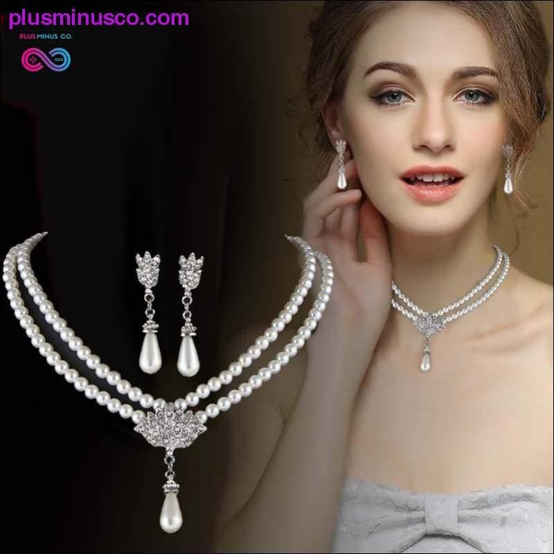 Plus Minus Co European And American Jewelry Bride Pearl Crystal With Short