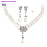 Plus Minus Co European And American Jewelry Bride Pearl Crystal With Short, view 2