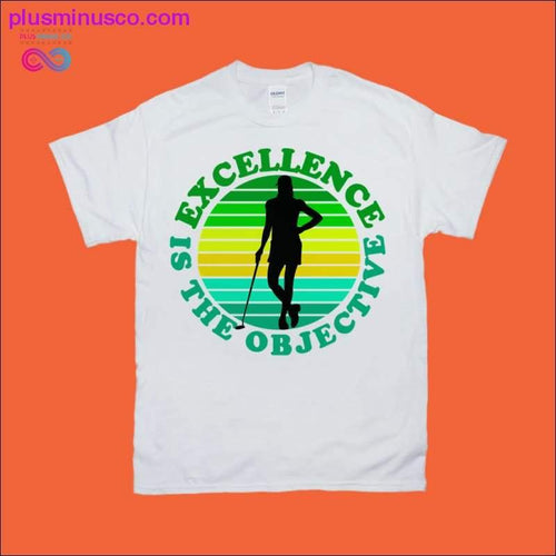 Plus Minus Co Excellence is the objective | Female Golfer | Green Retro