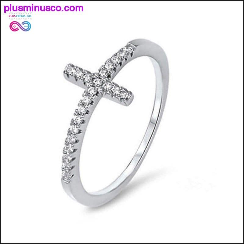 Plus Minus Co Exquisite Silver Plated Ring for Women Eternity Christian