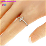 Plus Minus Co Exquisite Silver Plated Ring for Women Eternity Christian, view 3