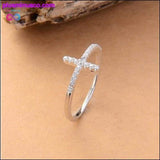 Plus Minus Co Exquisite Silver Plated Ring for Women Eternity Christian, view 5