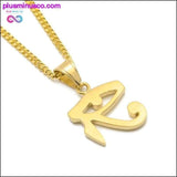Plus Minus Co Eye Of Horus Pendant Stainless steel Gold Color Necklace, view 4