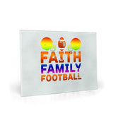 Plus Minus Co Faith Family and Football Glass Cutting Boards, view 2