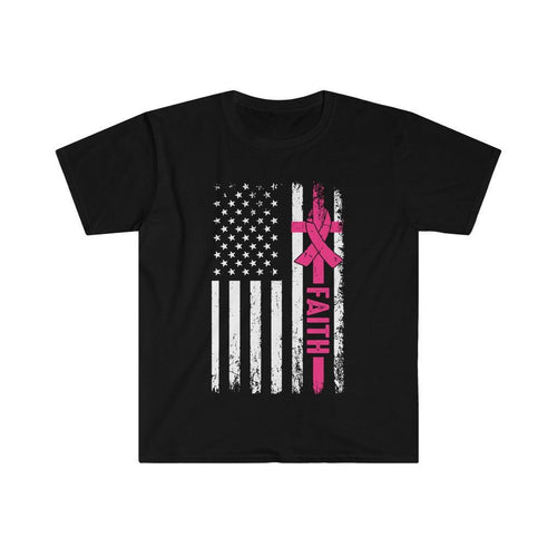 Plus Minus Co Faith Ribbon, American Flag Unisex Soft style T-Shirt