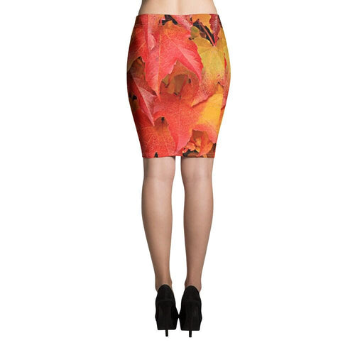 Plus Minus Co Fall Color Autumn leaves, All over print Pencil Skirt,fall leaves, Nature photography, Fall Color, Autumn leaves