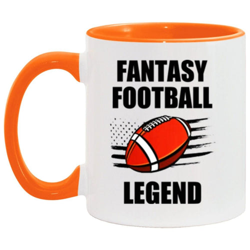 Plus Minus Co Fantasy Football Legend Accent Mug, Funny FFL Football Mug, Fantasy Sports Mug Gift,gift for fantasy Football fan