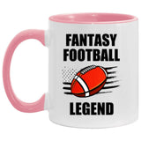 Plus Minus Co Fantasy Football Legend Accent Mug, Funny FFL Football Mug, Fantasy Sports Mug Gift,gift for fantasy Football  fan, view 3