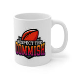 Plus Minus Co Respect The Commish, Fantasy Football Fans, Commissioner, Fantasy Football, Commish, Football Mug, Funny Football Mug, Gameday Mug, view 4