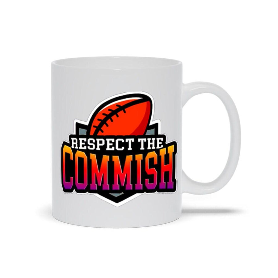 Plus Minus Co Fantasy Football Respect The Commish || Fantasy Football Commissioner Mugs