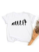 Plus Minus Co Fashion Born To Dance Letters Print Women Tshirt Casual Dancing Ballet O-Neck Summer Harajuku T Shirt Camisas Mujer Vintage Tops, view 2